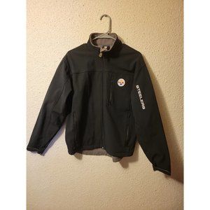 NFL Team Apparel Pittsburgh Steelers Mens Softshell Jacket Coat Embroidered Sz M